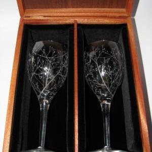 Wine Glass Box For Weddings And Anniversaries...