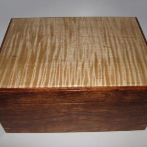 Heirloom Handcrafted Box. Tiger Maple And Figured..
