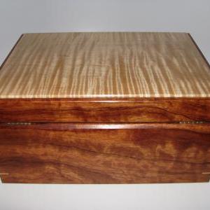 Heirloom Handcrafted Box. Tiger Maple And Figured..