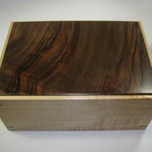 Handcrafted Marbled Claro Walnut And Tiger Maple..
