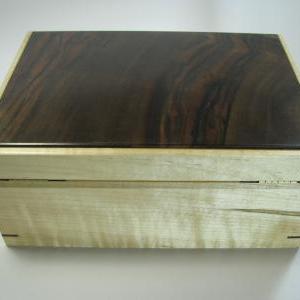 Handcrafted Marbled Claro Walnut And Tiger Maple..