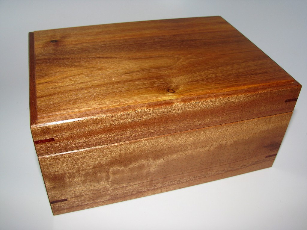 Unique Keepsake Box Featuring Canarywood Top. 8" X 5.25" X 3.75"